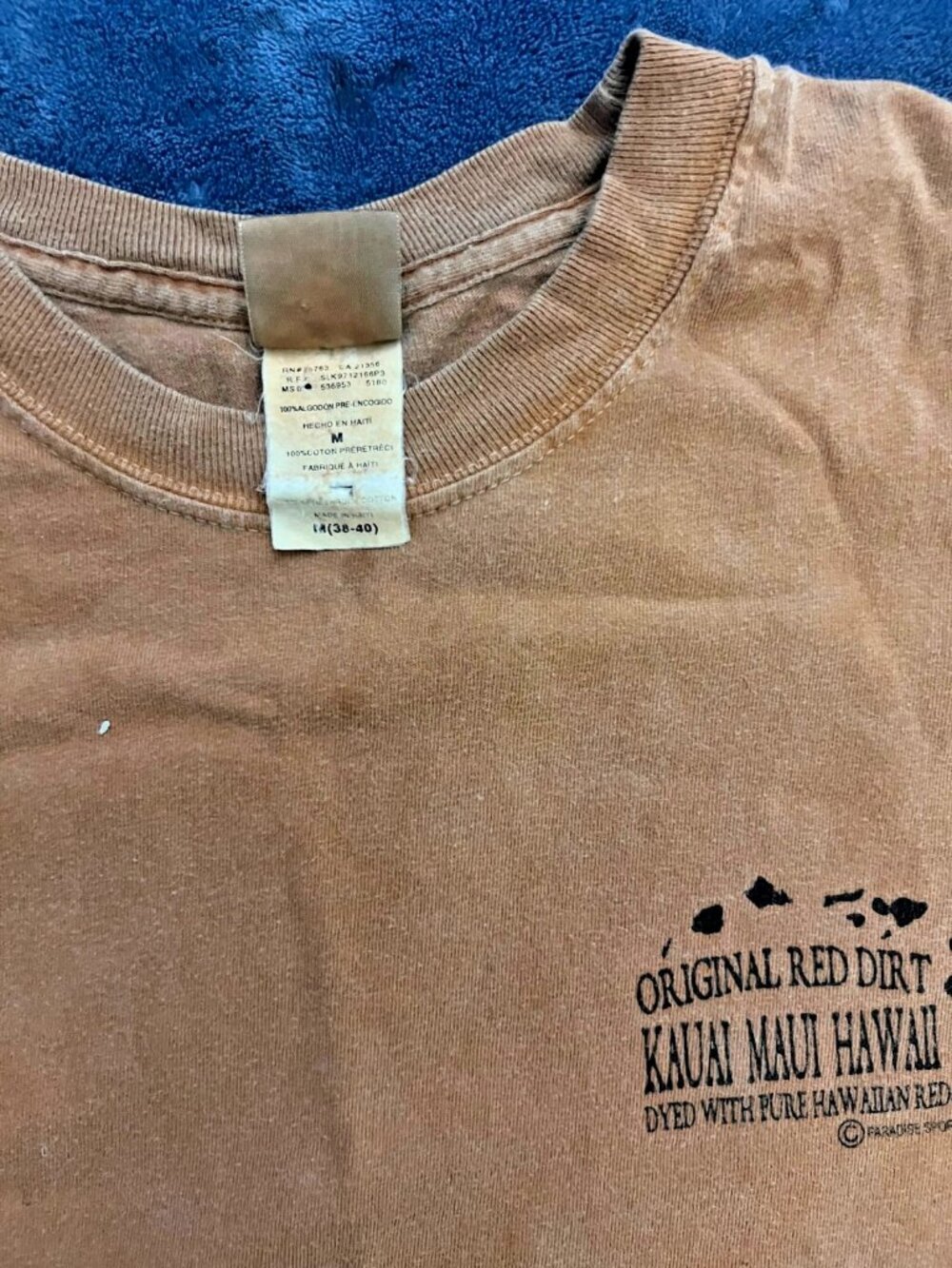 Vintage 90s Original Red Dirt Hawaii Shirt Older Than Dirt Hanes Beefy T Medium - Picture 4 of 7